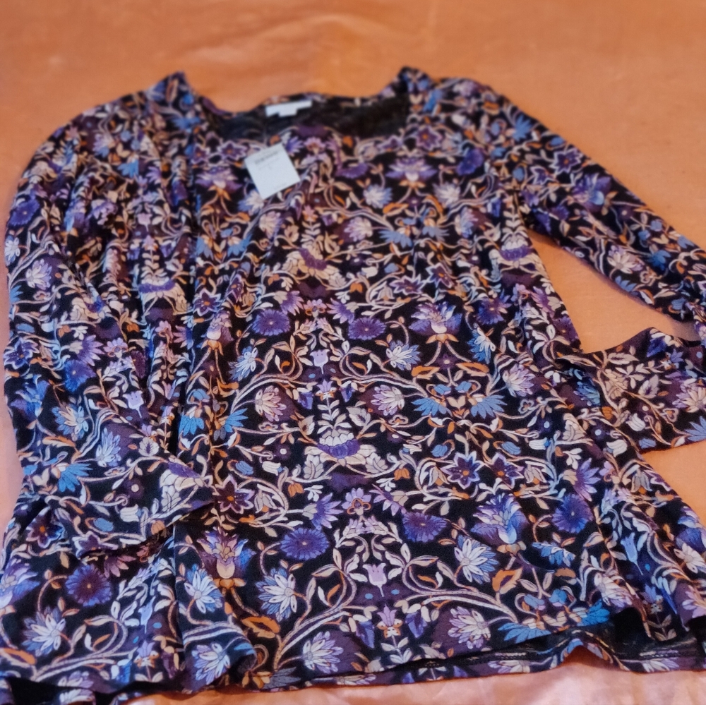 J. Jill Multicolor Floral Blouse